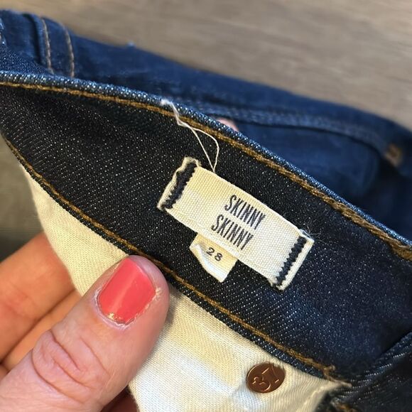 MADEWELL THE SKINNY SKINNY DARK WASH JEANS CLASSIC COMFORT NO DISTRESSING SZ 28 - Picture 8 of 10